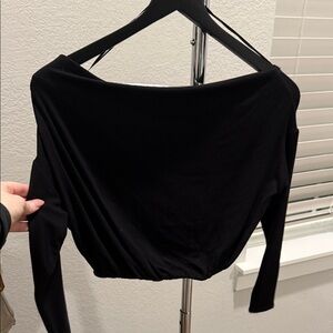 GARAGE  Black Off-Shoulder Top